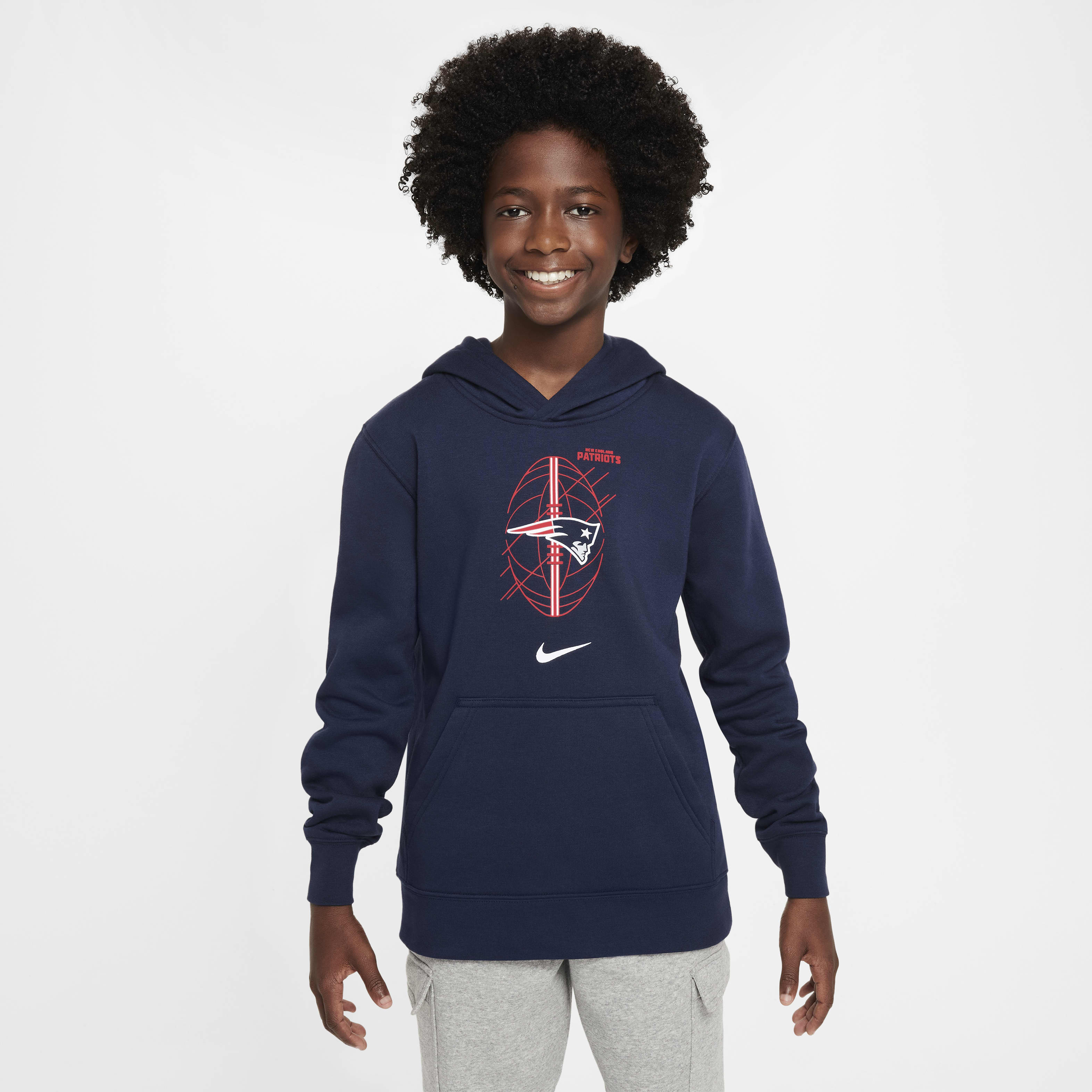 Nike New England Patriots Club Icon Edition Older Kids Nike NFL Fleece Hoodie King s Cross